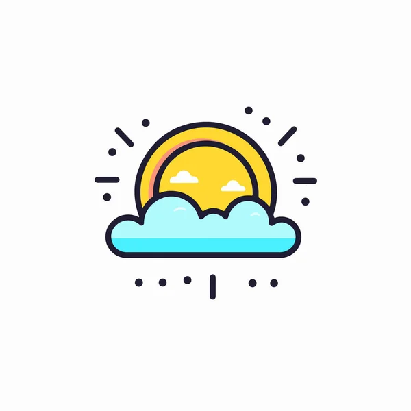 stock vector sun and cloud icon design vector 