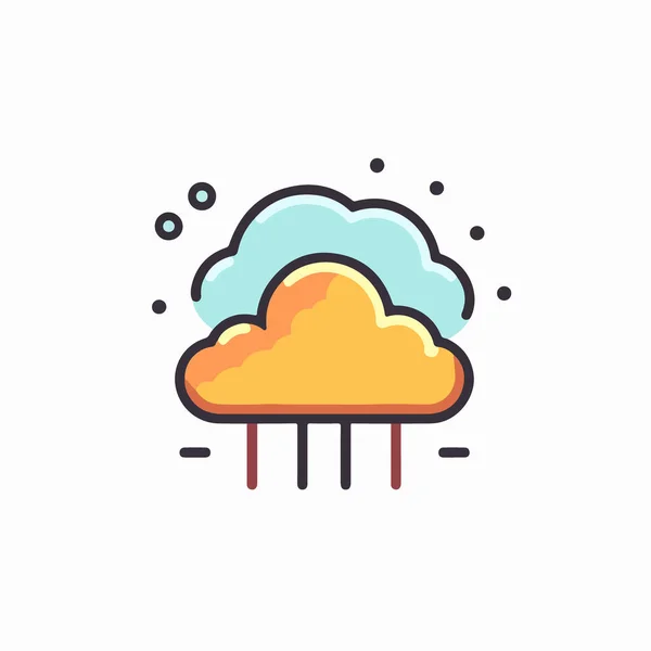 ベクトルの雲の天気アイコン — ストックベクタ