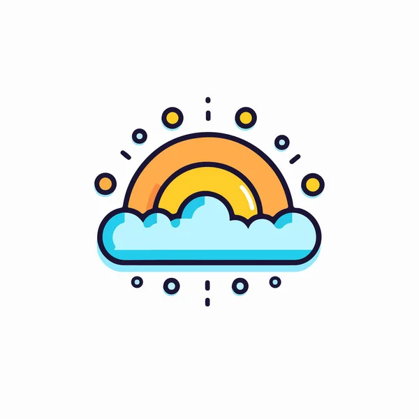 Designvektor Für Regenbogen Symbole — Stockvektor