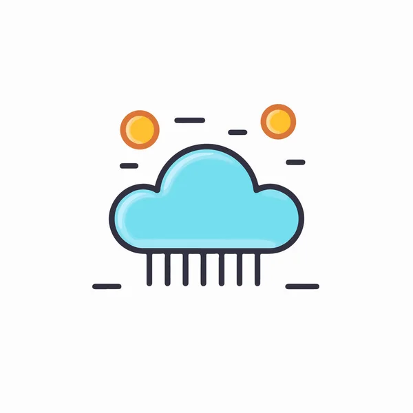 Regenwolken Symbol Vektor Schriftzug — Stockvektor