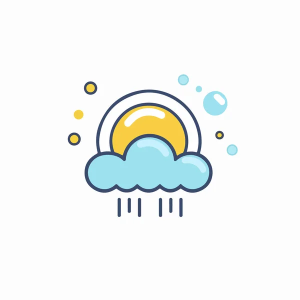 雨のアイコンデザインベクトル — ストックベクタ