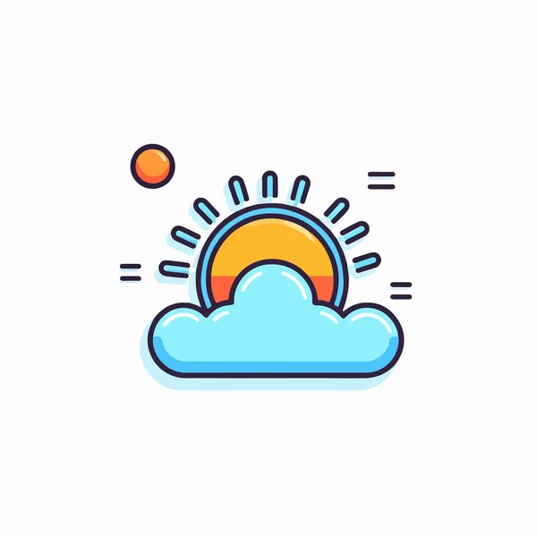 Icono Nube Diseño Vector Ilustración — Vector de stock
