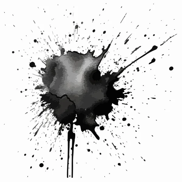 Grunge Splash Mit Tinte Bespritzt — Stockvektor