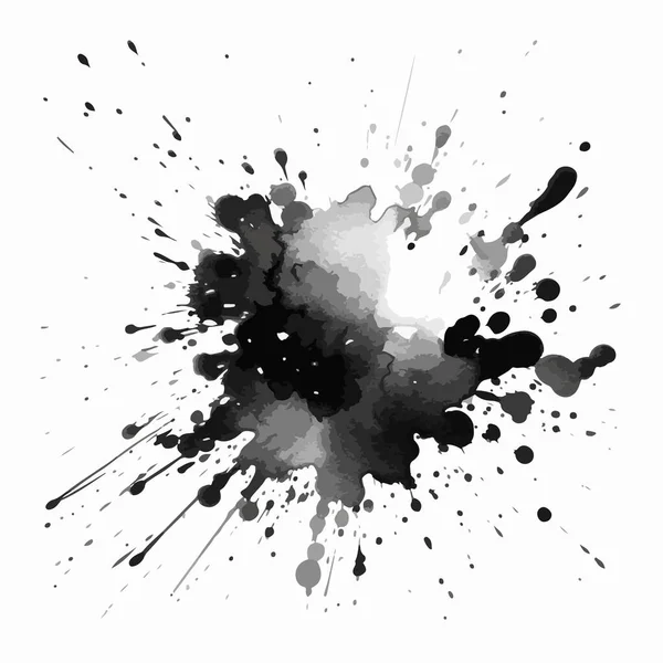 Abstraktní Akvarel Černé Pozadí — Stockový vektor