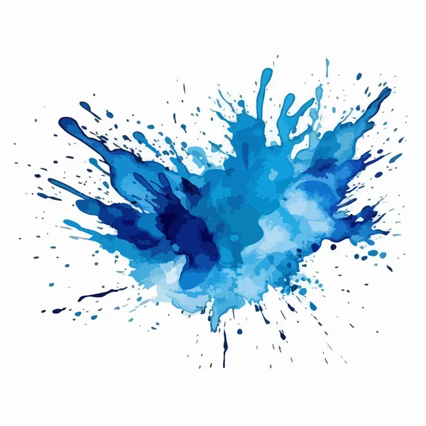 Wektor Niebieski Plusk Farby — Wektor stockowy