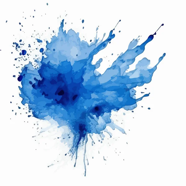 Abstrakcyjny Niebieski Rozprysk Tuszu Ilustracja Wektora Eps — Wektor stockowy