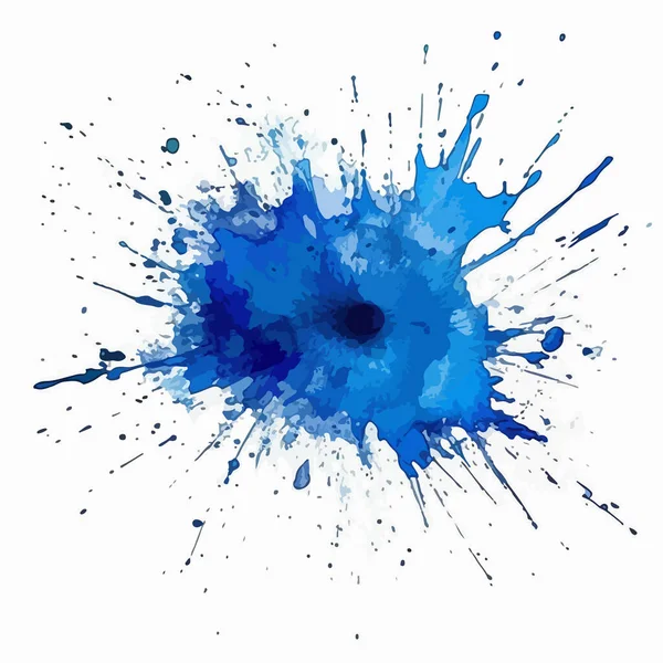 蓝色和白色的油漆飞溅 — 图库矢量图片