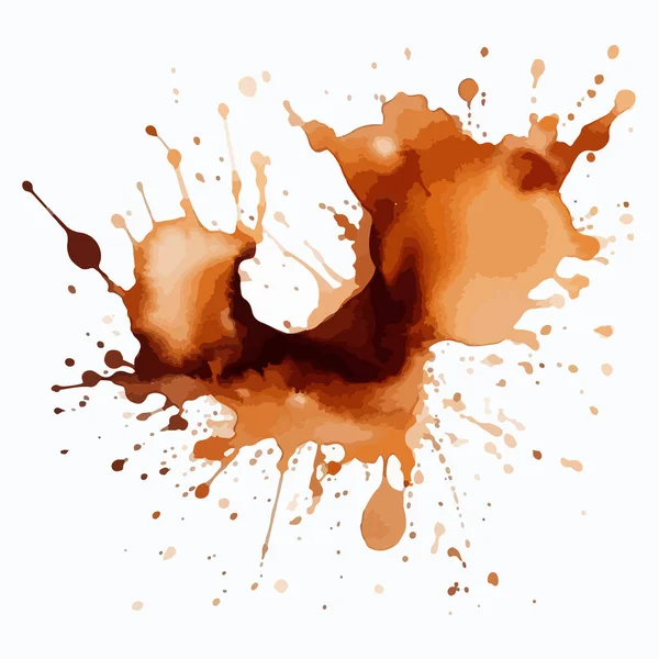 Aquarell Orange Splash Isoliert Auf Weißem Hintergrund — Stockvektor