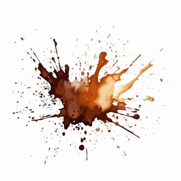 Διανυσματική Βουτιά Καφέ Χρώματος Απομονωμένο Λευκό Εικονογράφηση — Διανυσματικό Αρχείο