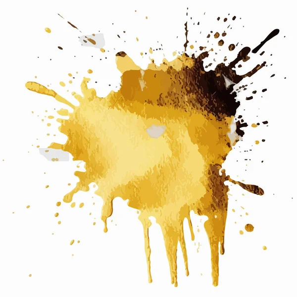 Fundo Vetorial Abstrato Com Manchas Tinta Amarela Laranja —  Vetores de Stock