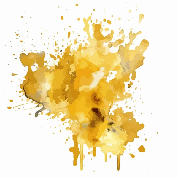 Abstrakcyjna Żółto Biała Plama Farby — Wektor stockowy