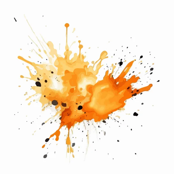 Salpicadura Pintura Naranja Sobre Fondo Blanco — Vector de stock