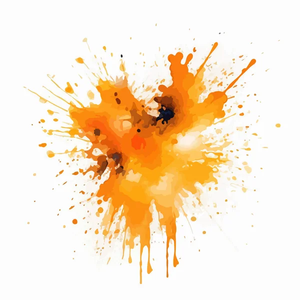Брызги Оранжевой Желтой Красок Векторная Иллюстрация — стоковый вектор