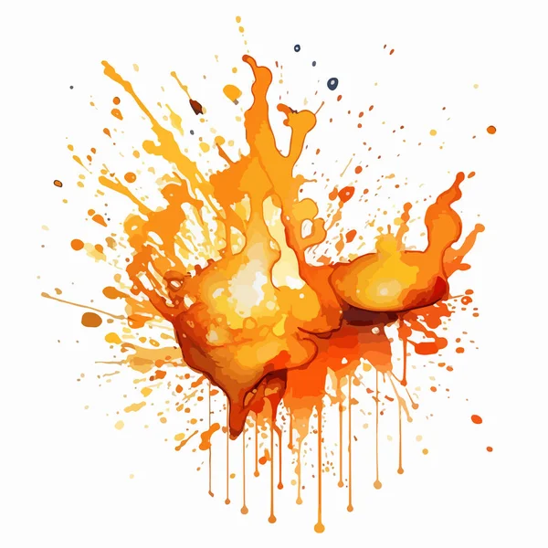 Chapoteo Naranja Abstracto Ilustración Vectorial — Vector de stock