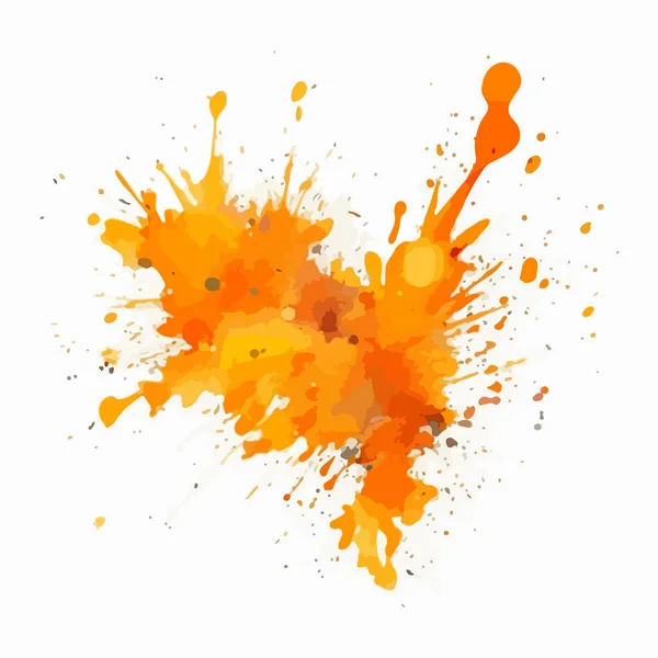 Pintura Naranja Naranja Abstracta Salpicadura — Vector de stock