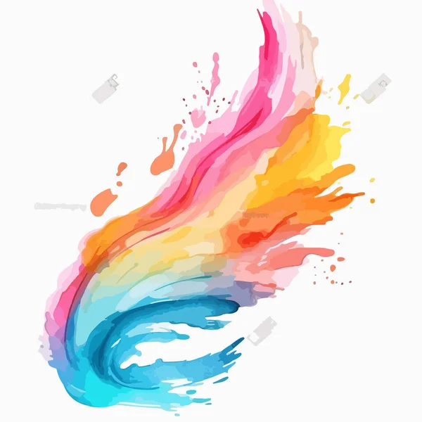 Coloré Abstrait Aquarelle Fond Éclaboussure — Image vectorielle