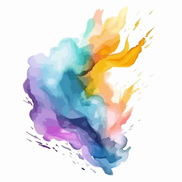 Kolorowe Farby Splash Izolowane Wektor Ilustracji — Wektor stockowy