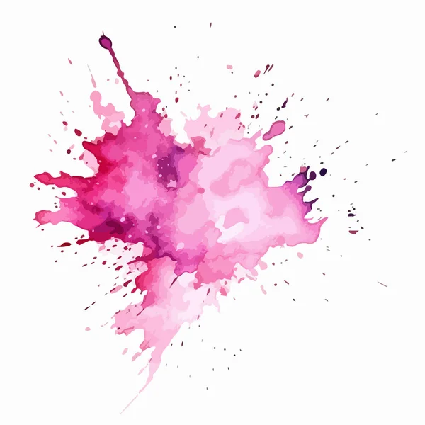Acuarela Abstracta Manchas Color Rosa Violeta Púrpura — Vector de stock