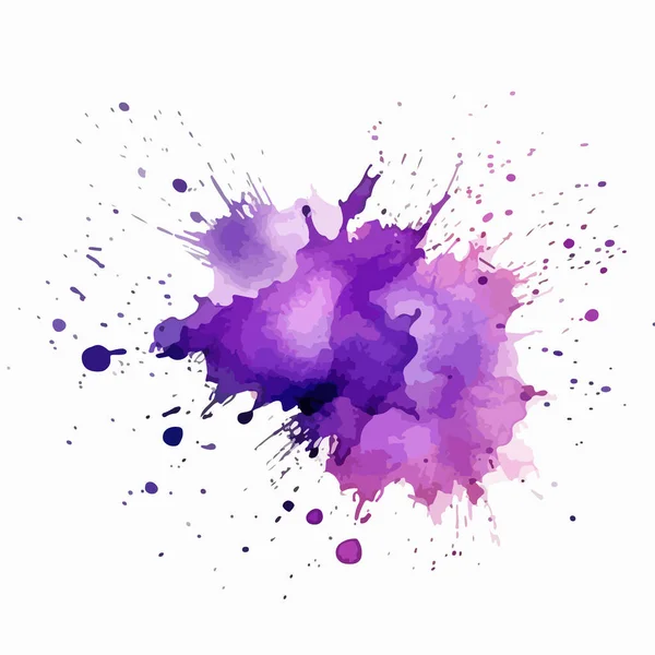 Watercolor Splash Paint Isolated White Background — Stock Vector