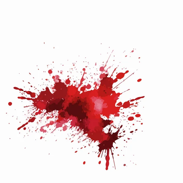 Akvarel Stříkance Krev Pozadí — Stockový vektor
