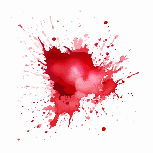 Salpicadura Sangre Roja Aislada Sobre Fondo Blanco — Archivo Imágenes Vectoriales