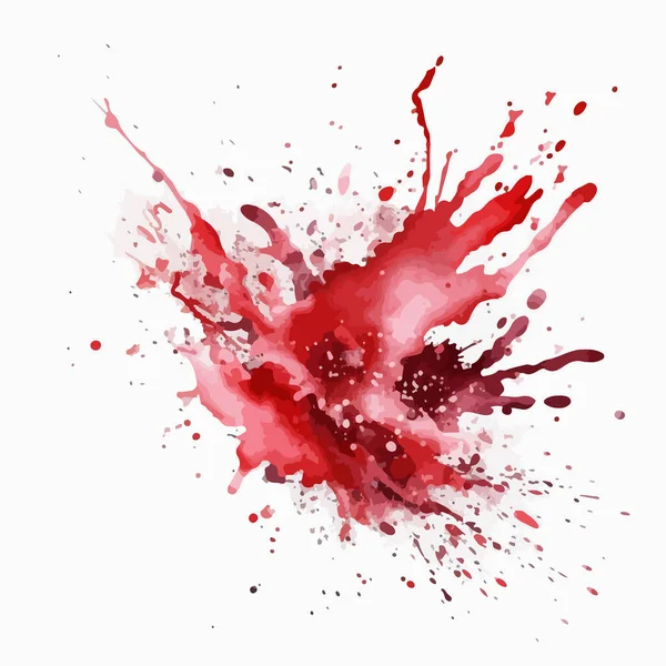 Respingos Tinta Vermelha Branca Ilustração Vetorial Grunge —  Vetores de Stock