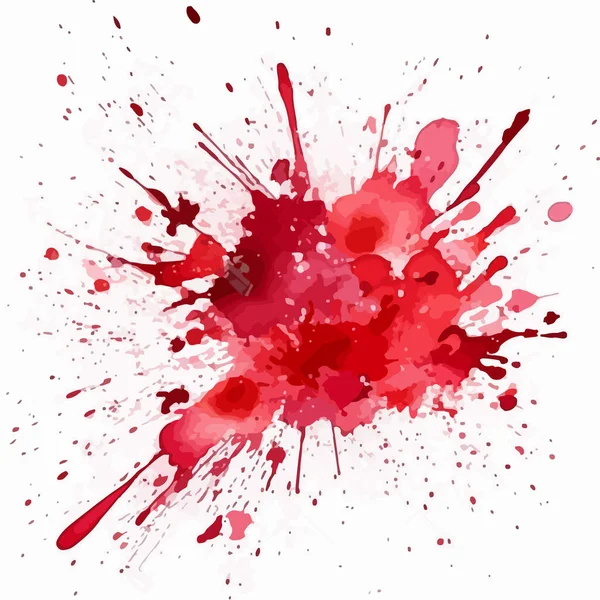 Salpicaduras Pintura Roja Púrpura Aisladas Sobre Fondo Blanco — Vector de stock