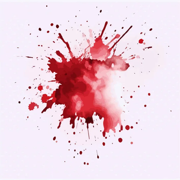 Aquarelle Rouge Éclaboussures Sur Blanc — Image vectorielle