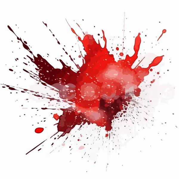 Abstraktní Akvarel Červená Barva Skvrna — Stockový vektor