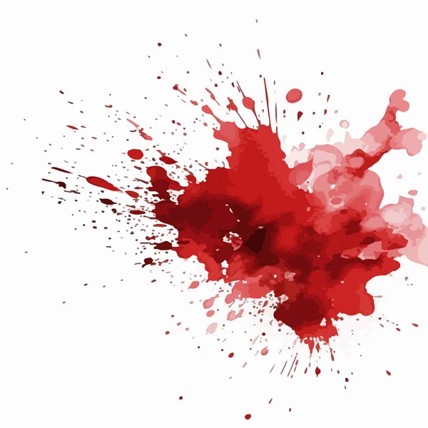 Éclaboussure Peinture Rouge Isolée Sur Fond Blanc — Image vectorielle