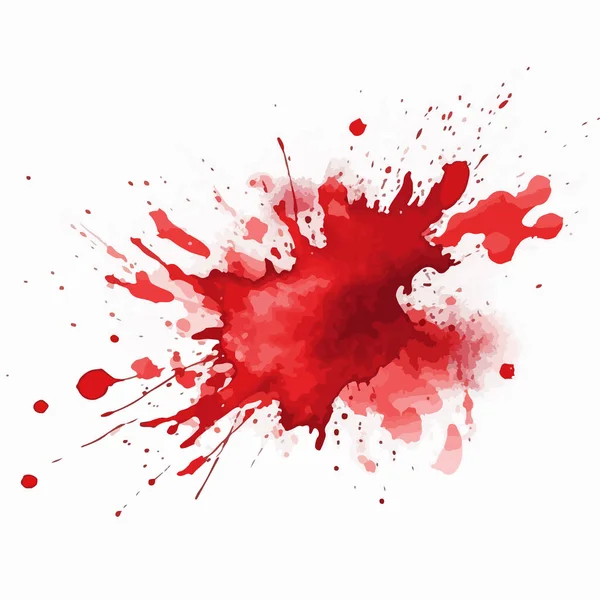 Aquarell Spritzt Blut Vektorillustration — Stockvektor