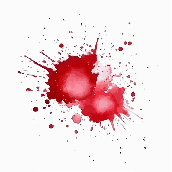 Rotes Blut Spritzt Auf Weißem Hintergrund — Stockvektor