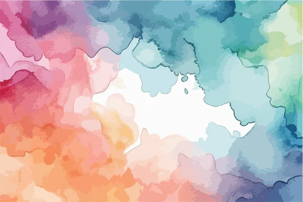ベクトル抽象的なカラフルな水彩画の背景 — ストックベクタ