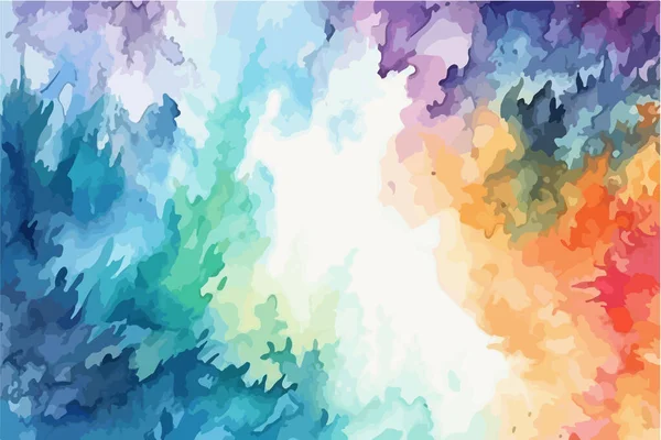抽象的なカラフルな水彩の質感 手描きの背景 ベクターイラスト — ストックベクタ