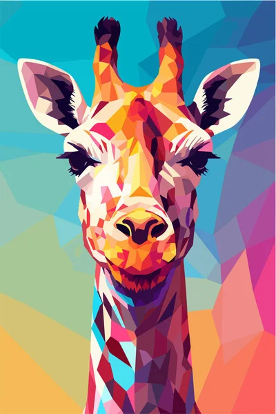 Illustrazione Vettoriale Della Giraffa Astratta — Vettoriale Stock