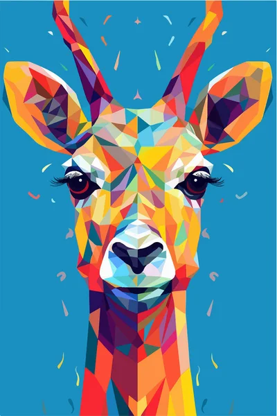Illustration Vectorielle Une Girafe — Image vectorielle