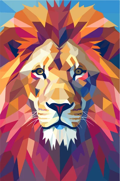 stock vector lion vector abstract illustration 