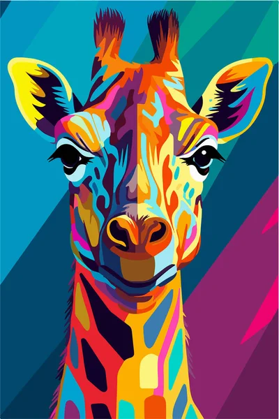 Abstract Background Giraffe — Stock Vector