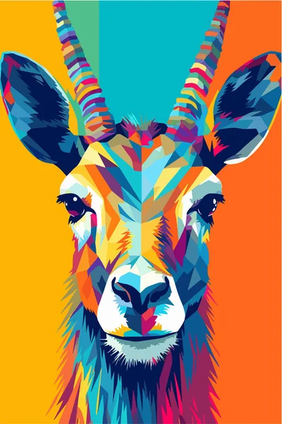 Illustration Vectorielle Avec Une Tête Girafe — Image vectorielle