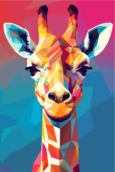 Vector Illustration Giraffe Head — Stock Vector