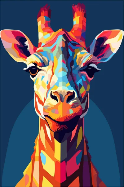 Cabeza Animal Colorido Ilustración Del Vector — Vector de stock