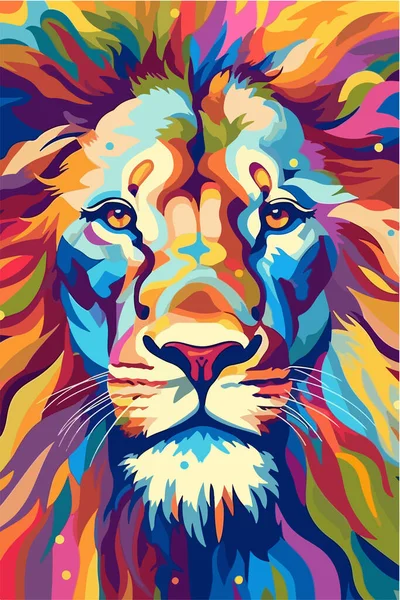 Illustration Vectorielle Abstraite Tigre Coloré — Image vectorielle