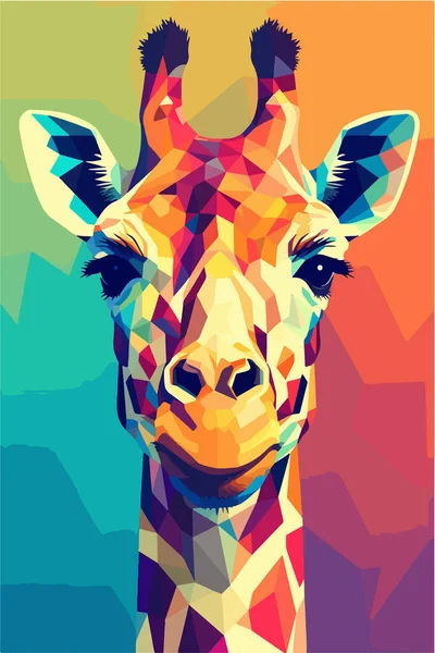 Vector Illustration Giraffe — Stock Vector