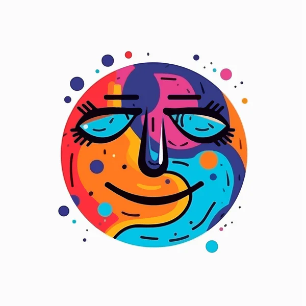 Gråtende Emojiikondesign – stockvektor