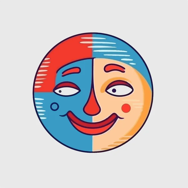 Cartoon Gesicht Eines Lächelnden Und Glücklichen Emojis — Stockvektor