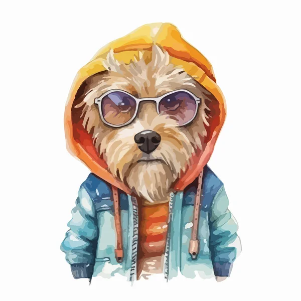 Dog Hat Glasses — Stockvector