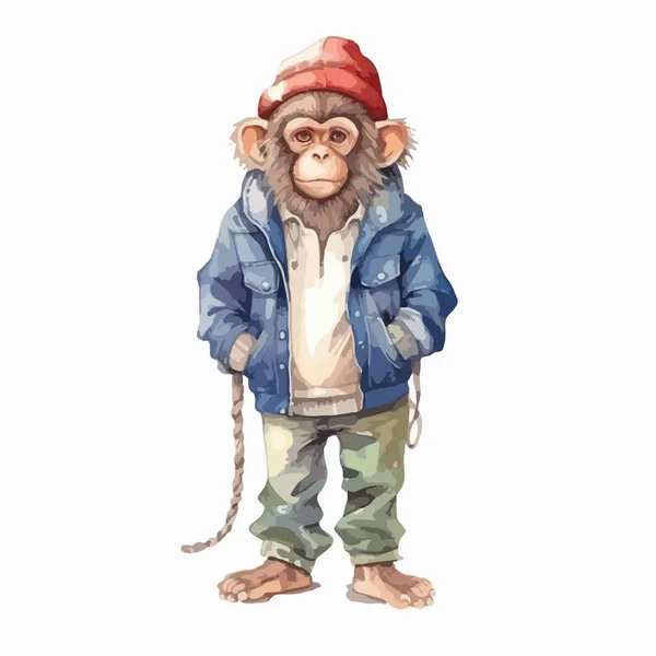 Kreslená Opice Opice Opice — Stockový vektor