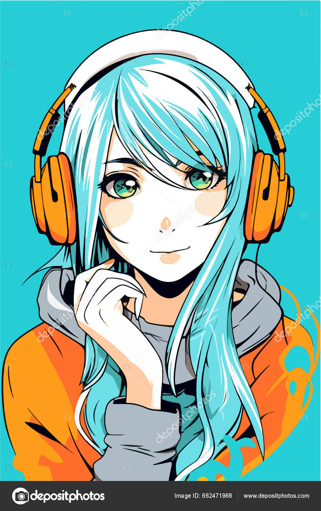 Anime Estilo Mangá Menina Personagem Retrato Desenho Animado Vetor  Ilustração imagem vetorial de nadunprabodana© 662949990