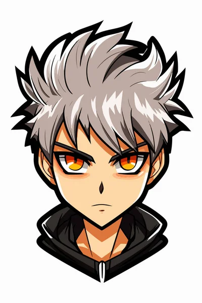 Young Man Anime Style Character Vector Illustration Design Manga Anime — Stock Vector