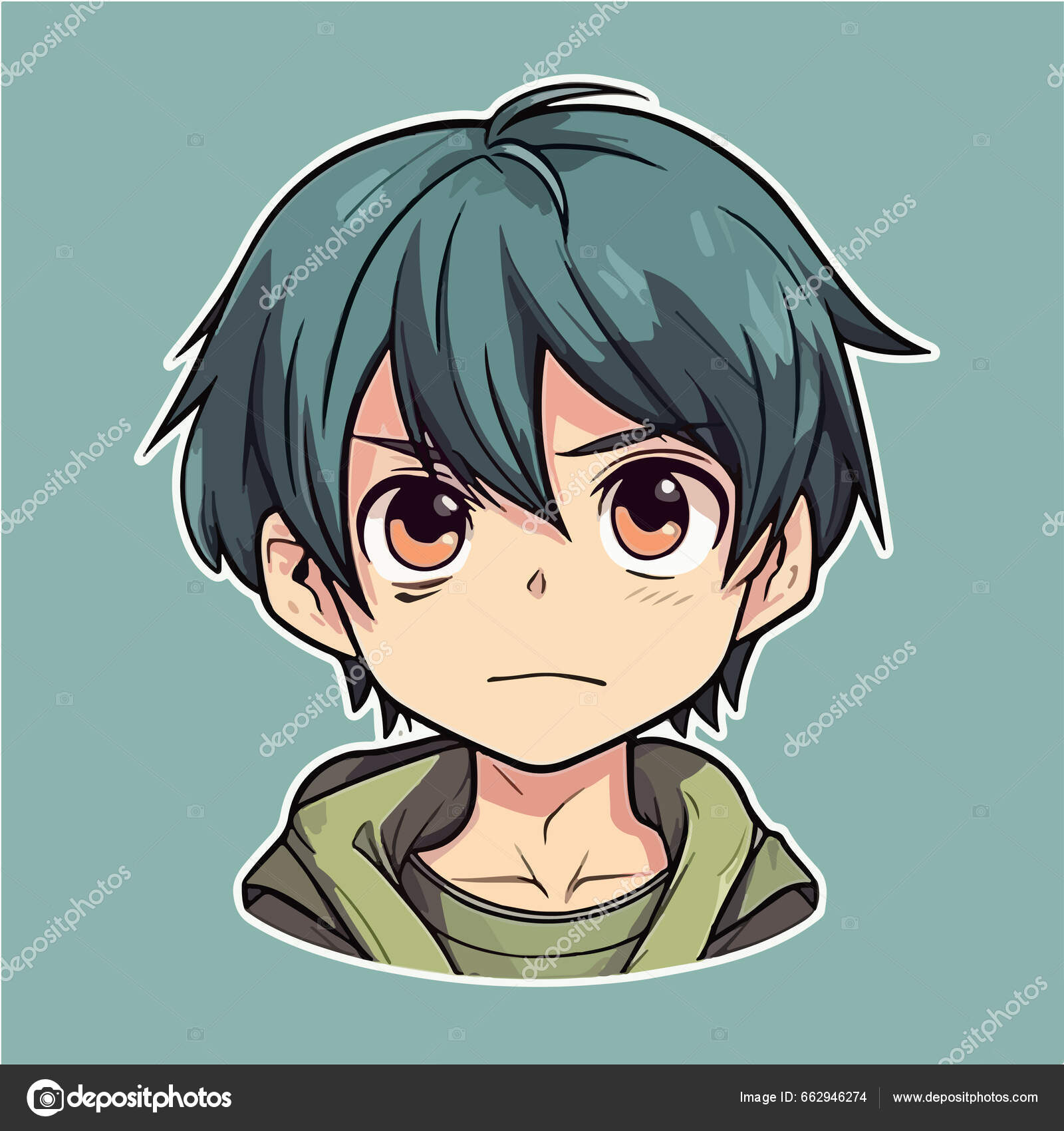 Boy anime avatar stock vector. Illustration of asian - 255501831